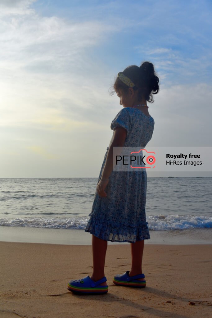 Young kid at GOA beach in evening sunset