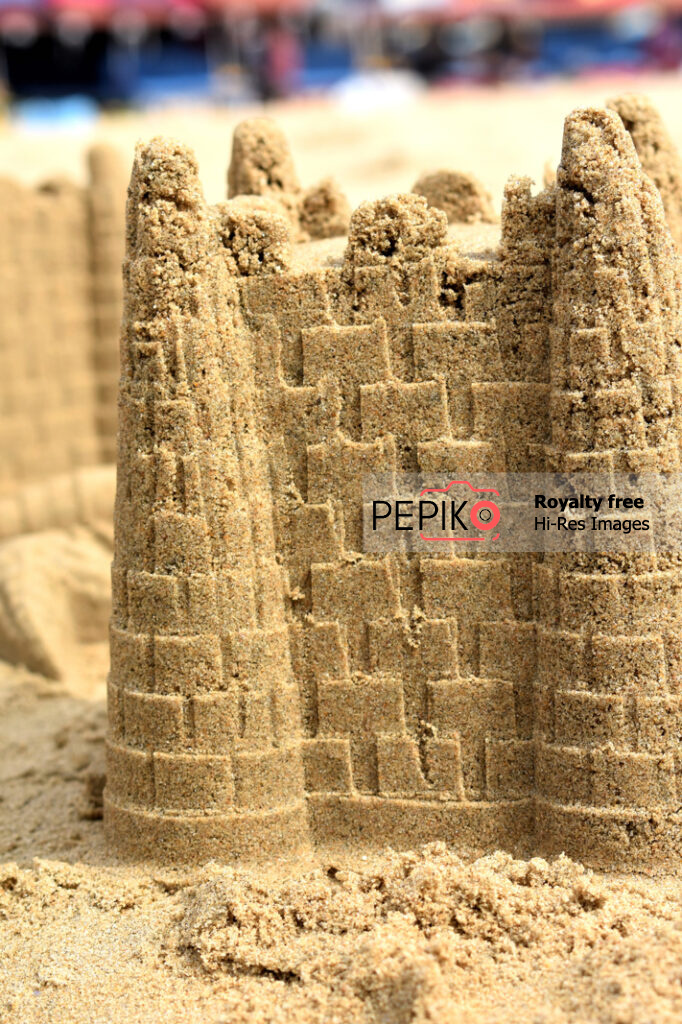 Beautiful picture of sand castle on GOA beach