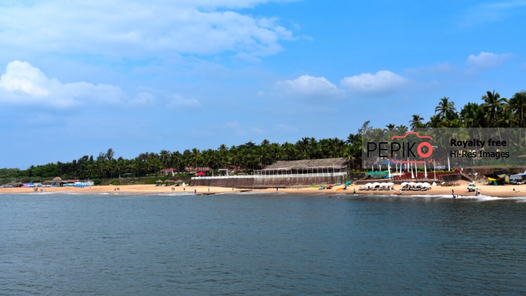 Landscape of beach at GOA India in bright day light