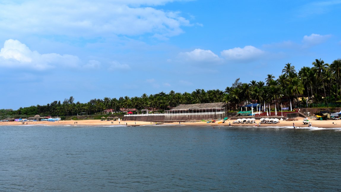 sinquerim beach - Landscape of beach at GOA India in bright day light