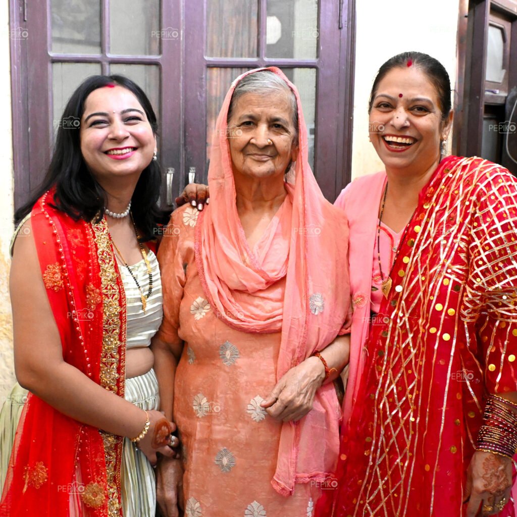 Picture of three ladies / women smiling