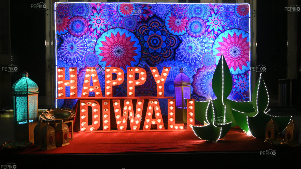 Picture of Diwali celebrations and decorations