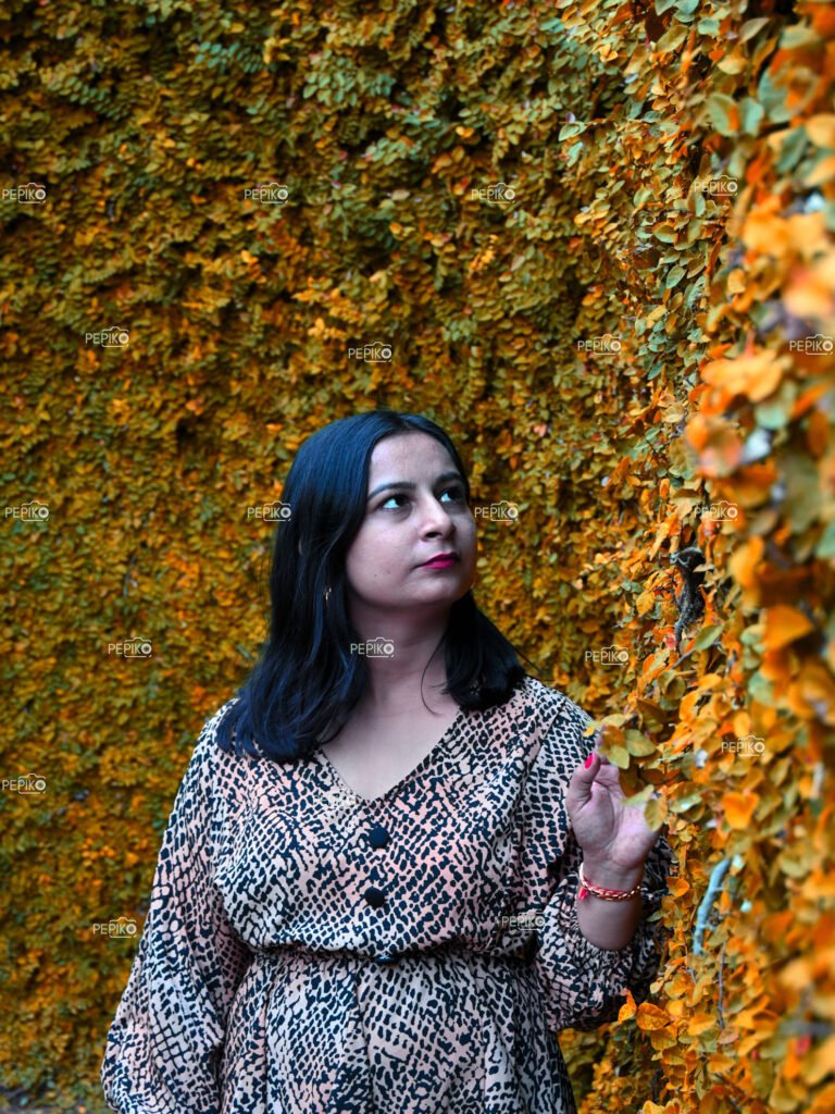 Beautiful portrait of women in autumn