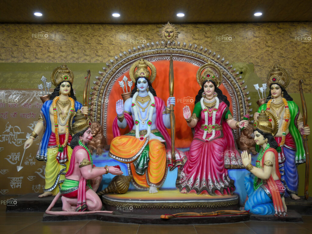 Beautiful picture of King Ram / Rama and Queen Seeta / Sita