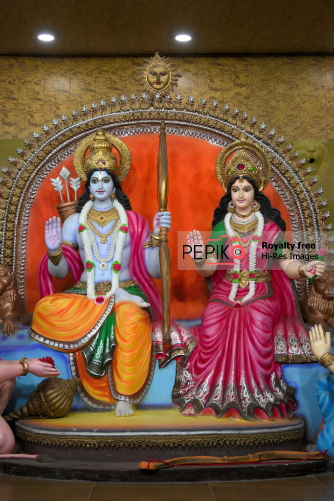 Beautiful picture of Lord Ram / Rama and Goddess Seeta / Sita statues