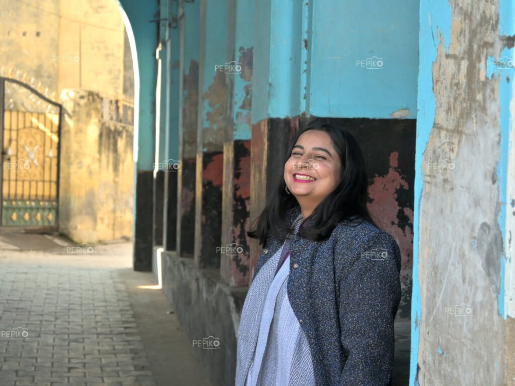 Picture of a metro city women in village of Punjab